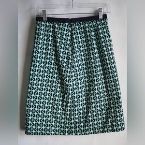 BODEN Cotton A Line Skirt - Navy & Teal - Women 4